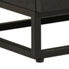vidaXL Nightstand Black Solid Mango Wood Medium Nightstand Rectangular
