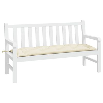 vidaXL Garden Bench Cushion Cream White 59.1"x19.7"x2.8" Oxford Fabric