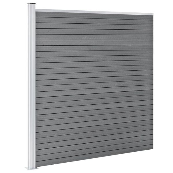 vidaXL Garden Fence WPC 139"x73.2" Gray