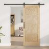 vidaXL Sliding Door ORKDAL Natural and Black 32.68 x 79.53 in