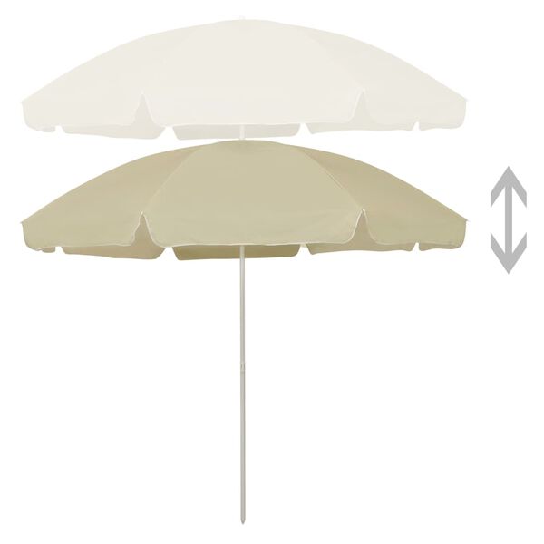 vidaXL Beach Parasol Sand Yellow 118.1"