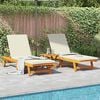 vidaXL Sun Lounger 2 pcs Brown 63 x 199 x 85cm Solid Acacia wood