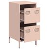 vidaXL Sideboard Pink Cold-rolled Steel 13.8 x 15.4 x 28.9 in Sideboard