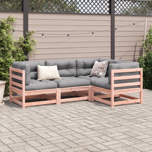 vidaXL Garden Sofa Set Reddish-brown Solid Douglas Fir wood Medium