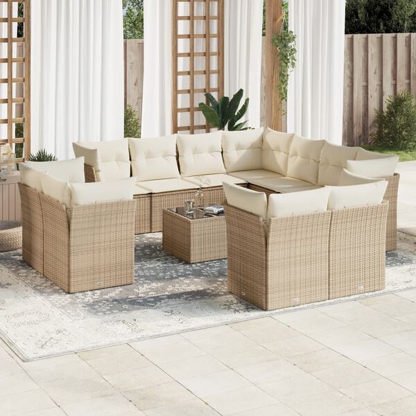 vidaXL Garden Sofa Set Beige