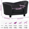 vidaXL Dog Sofa Black