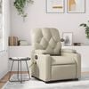 vidaXL Massage Recliner Chair Cream Faux leather, metal, plywood Standard