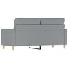 vidaXL 2-seater Sofa Light gray Polyester 55.1 in seat width