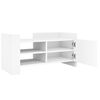 vidaXL TV Cabinet White Engineered wood Medium TV Cabinet Rectangular