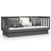 vidaXL Day Bed Gray Solid pine wood Twin