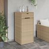 vidaXL Garden Storage Cabinet Beige PE Rattan Large