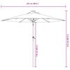 vidaXL Garden Parasol Green Polyester, Steel Large Tiltable
