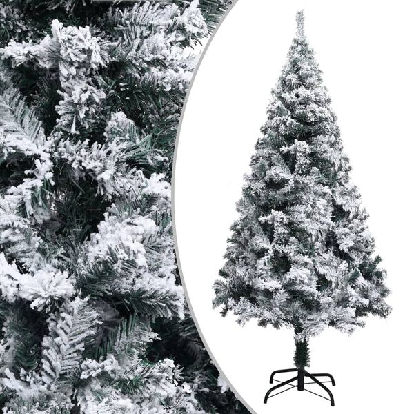vidaXL Artificial Christmas Tree Green PVC 7.9 ft tall, 4.9 ft wide