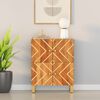 vidaXL Side Cabinet Brown and black Solid mango wood, MDF, iron