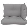 vidaXL Pallet Cushion Gray 100% Polyester Standard