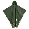 vidaXL Rain Poncho with Hood 2-in-1 Design Green 87.8"x57.1"