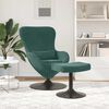 vidaXL Egg Chair with Footstool Dark Green 24.80 x 28.74 x 35.43 in