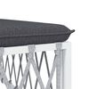 vidaXL Garden Lounge Set White, Dark Grey