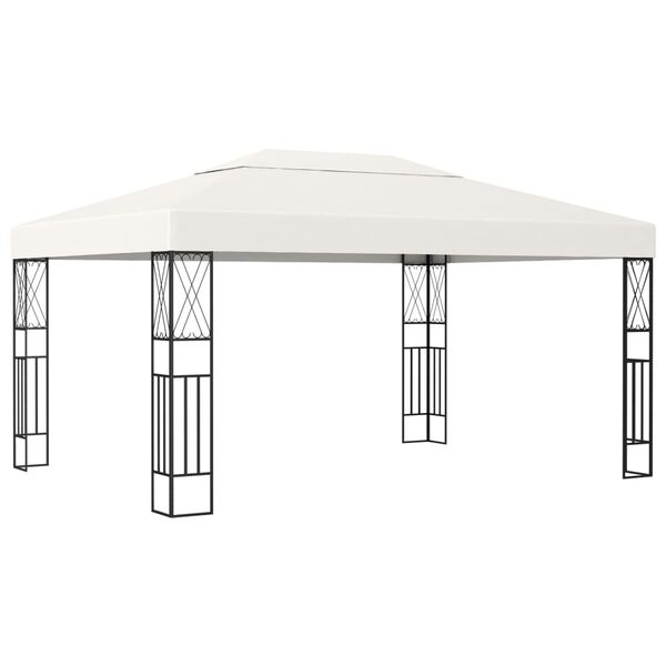 vidaXL Gazebo Cream Polyester 9.8x13.1 ft Durable Gazebo Rectangular
