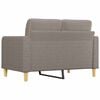 vidaXL 2-seater Sofa Taupe 100% Polyester Fabric Medium 2-Seater Sofa
