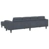 vidaXL Sofa Set Dark gray Velvet