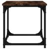 vidaXL Side Table Smoked oak Engineered wood Small Adjustable Feet