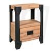 vidaXL Nightstand Brushed Acacia Wood Solid Acacia Wood