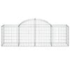 vidaXL Gabion Basket Set of 6 Silver Galvanized iron Large Durable