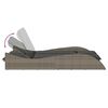 vidaXL Patio Sun Lounger Gray PE rattan Dual seat large outdoor lounger