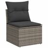 vidaXL Garden Sofa Set Gray, Dark Gray PE rattan Large Adjustable Feet