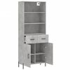 vidaXL Highboard Concrete grey Engineered wood, metal Medium Highboard