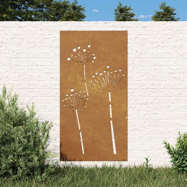 vidaXL Garden Wall Decoration Rustic Corten Steel 41.3 x 21.7 in