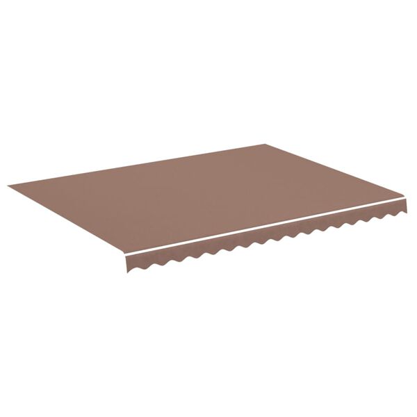 vidaXL Replacement Awning Fabric Brown Polyester with PU coating