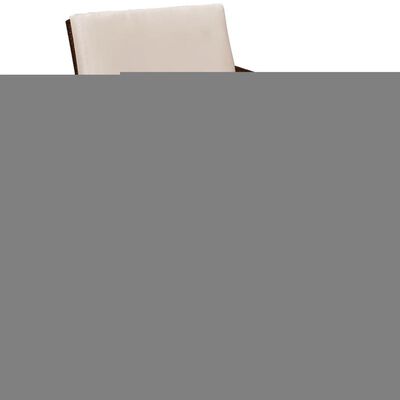 vidaXL 3 Piece Bistro Set with Cushions Poly Rattan Brown