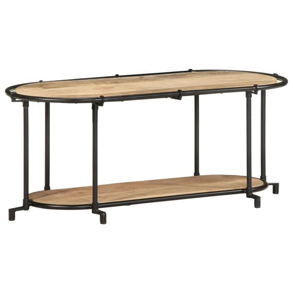 vidaXL TV Cabinet Brown Solid rough mango wood Medium Durable