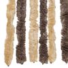 vidaXL Fly Curtain Dark Brown and Beige 39.4x90.6" Chenille