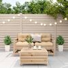 vidaXL 3 Piece Patio Lounge Set with Cushions Solid Wood Pine