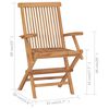 vidaXL Garden Chair Set of 4 Natural wood Fine sanded teak hardwood