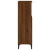vidaXL Bathroom Cabinet Brown Oak Engineered Wood, Metal 11.8x11.8x39.4 in