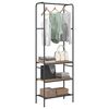 vidaXL Clothes Rack with Shelves Other artisan oak 60 x 30 x 171 cm