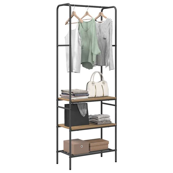 vidaXL Clothes Rack with Shelves Other artisan oak 60 x 30 x 171 cm