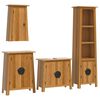 vidaXL Bathroom Furniture Set Pine Solid pine wood Medium