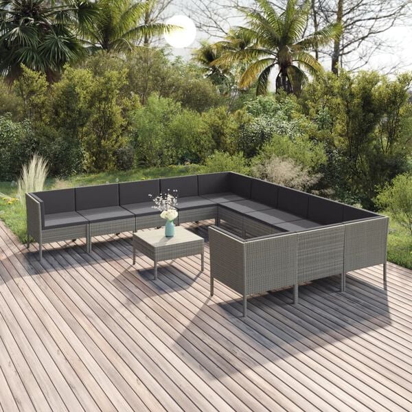 vidaXL Garden Lounge Set Grey