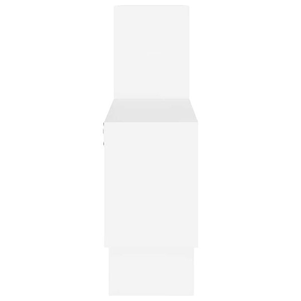 vidaXL Wall Shelf White Engineered wood 32.3 x 5.9 x 20.1 in Car Shelf