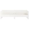 vidaXL Pull-out Day Bed White Solid pine wood 75 in