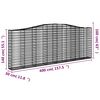 vidaXL Arched Gabion Baskets 25 pcs 157.5x11.8x140/160" Galvanised Iron