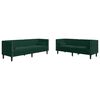 vidaXL Chesterfield Sofa Set Dark green