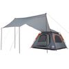 vidaXL Camping Tent Dome 4-Person Gray and Orange Quick Release