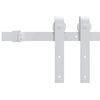 vidaXL Sliding Door Hardware Kit 78.7 " Steel White