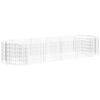 vidaXL Gabion Raised Bed Silver Galvanized Iron Large Durable
